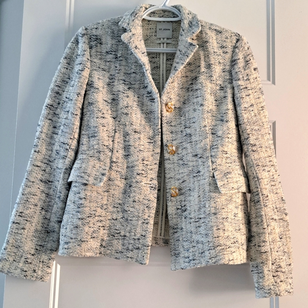 ST.JOHN Multicolored Tweed Jacket